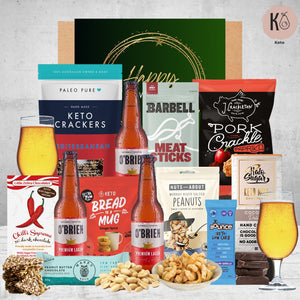 Keto Beer & Cider New Year Hamper with 3 O'Brien Gluten Free Beers 330ml