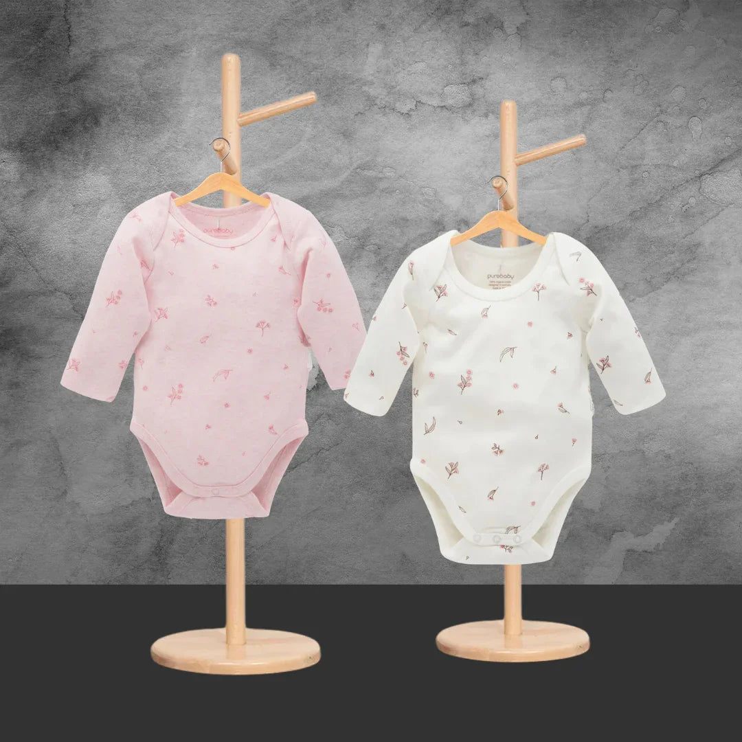 Pure Baby Easy Neck Long Sleeve Bodysuit - Tastebuds