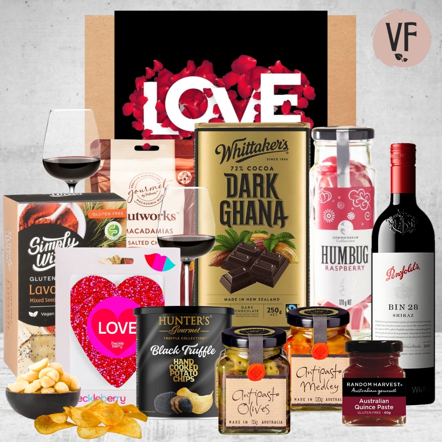 Vegan Valentines Penfolds Shiraz Healthy Hamper