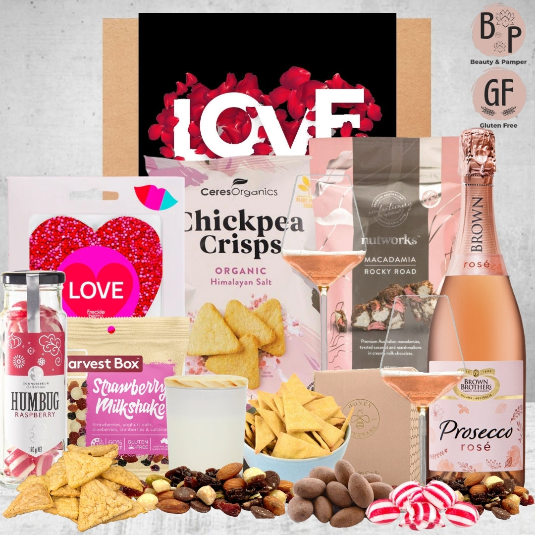 Rose Wine Valentines Pamper Hamper
