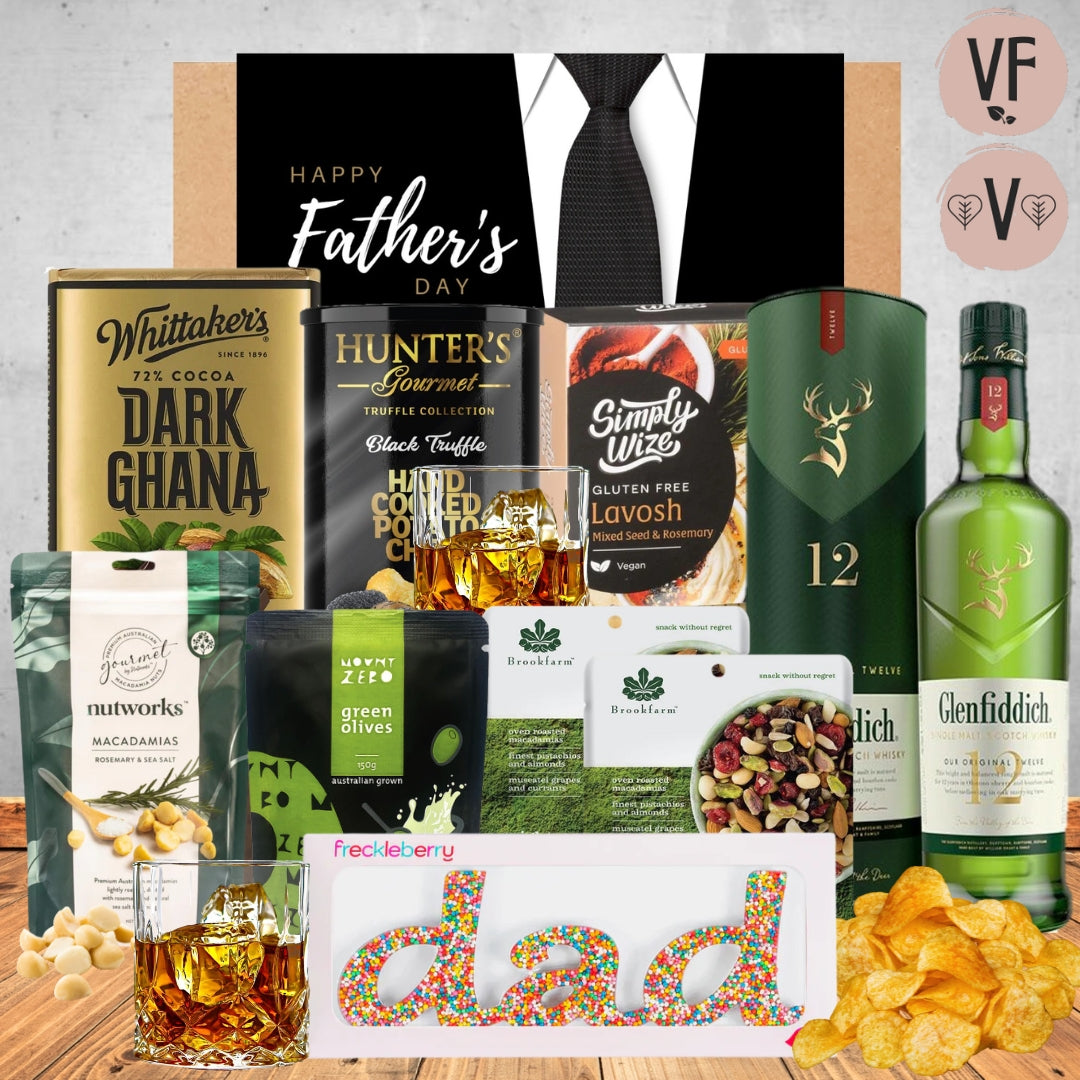 Dad's Vegan Whiskey & Snack Hamper