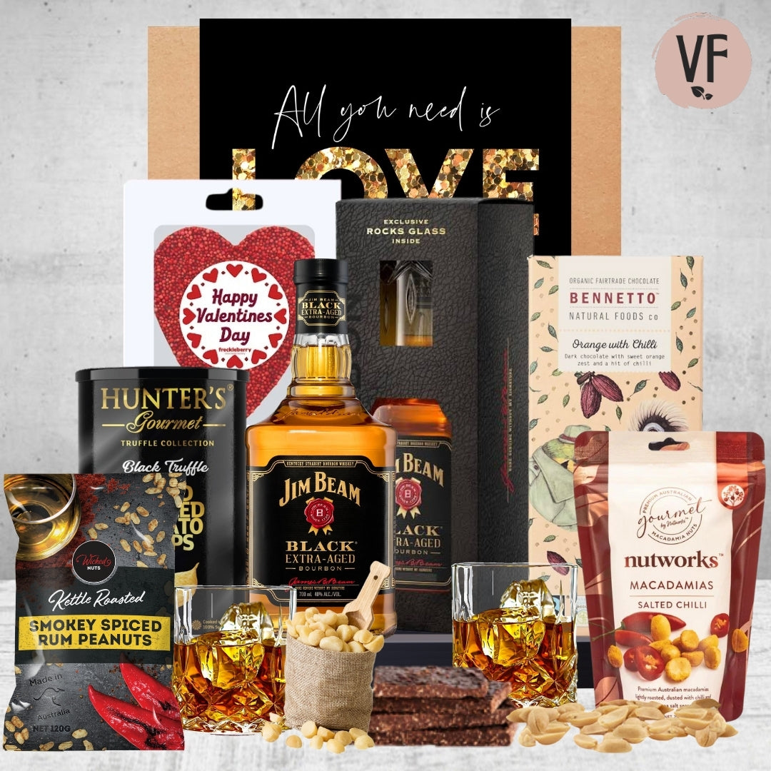 Vegan Bourbon & Snacks Valentines Hamper