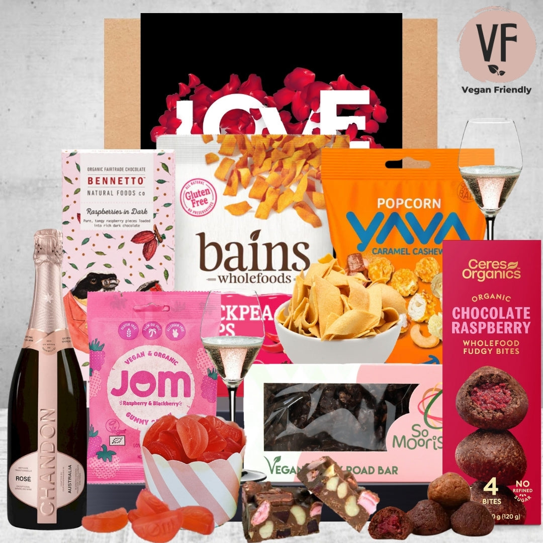 Vegan Valentines Rose & Snack Hamper
