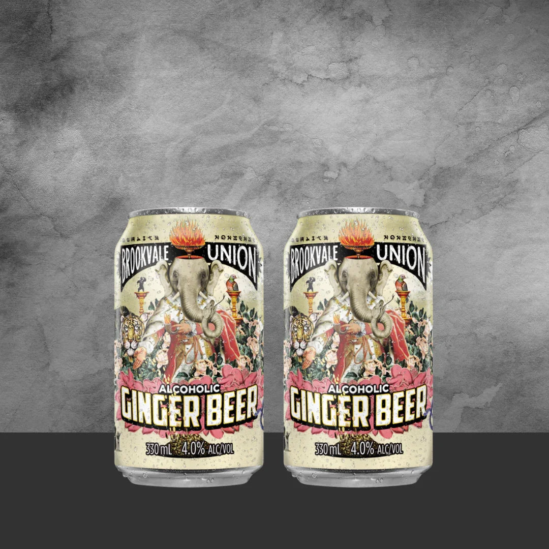 2 Brookvale Union Ginger Beer Can 330ml - Tastebuds