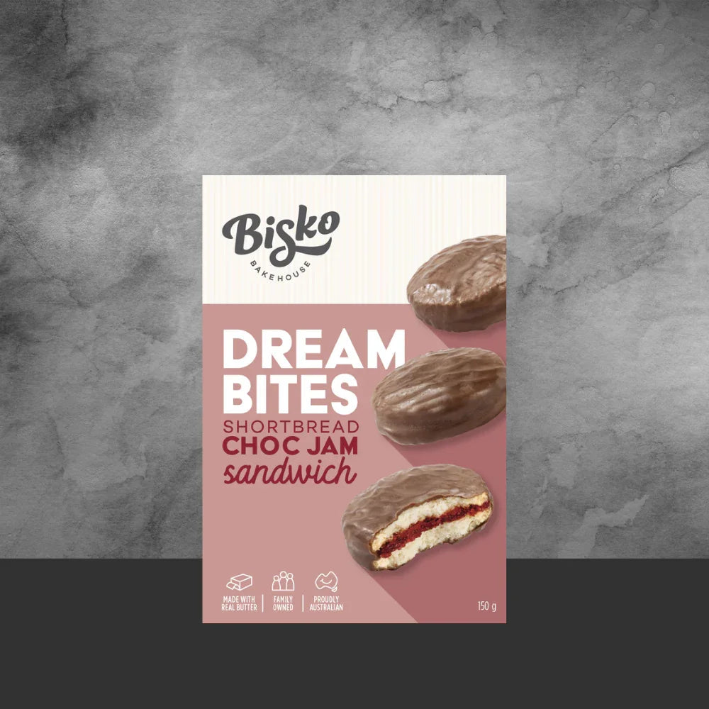 Bisko Everyday Choc Jam Sandwich Biscuits 150g - Tastebuds