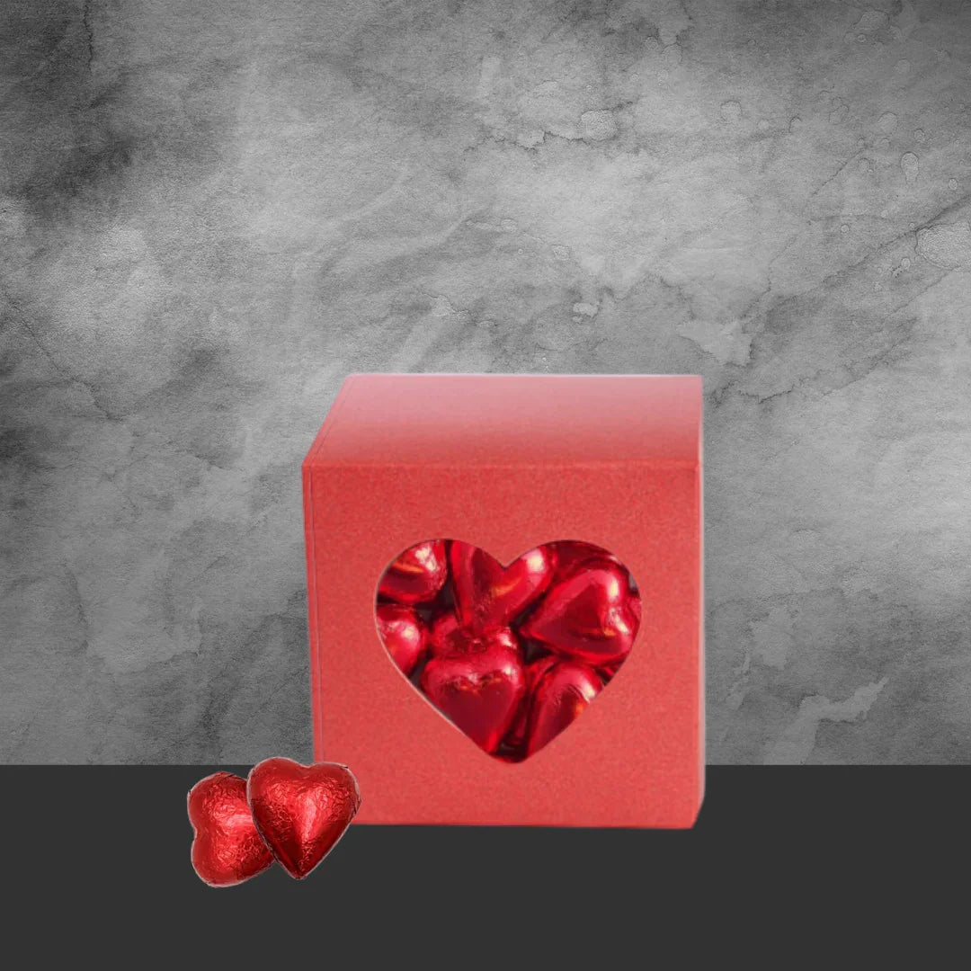 Chocolatier Assorted Foiled Hearts Box 10 Chocolate Hearts - Tastebuds