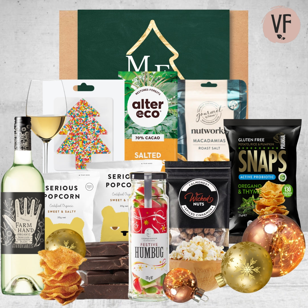 Christmas Vegan Wine Choice Hamper with  Farm Hand Organic Semillon Sauvignon Blanc 750ml