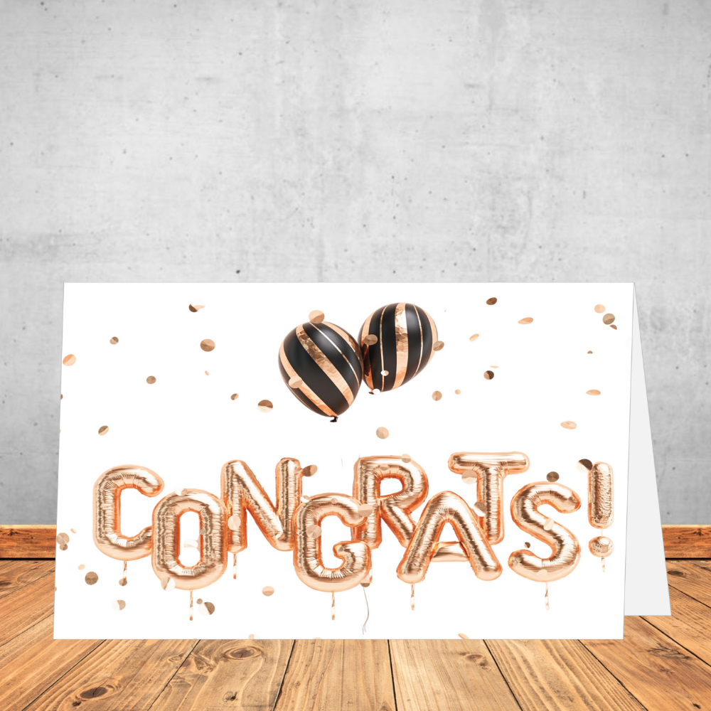Congrats Balloons Greeting Card