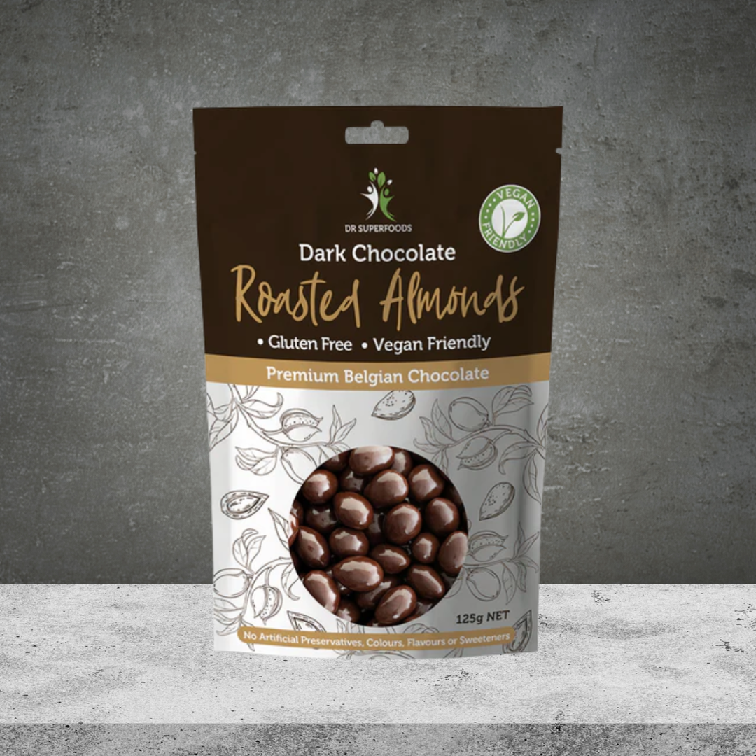Dr Superfoods Roasted Almonds in Dark Chocolate 125g