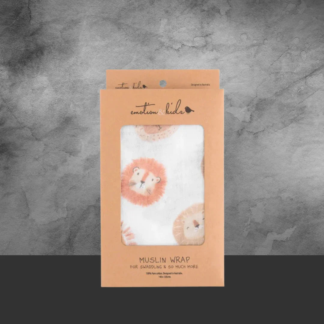 Emotion & Kids Lions Muslin Wrap - Tastebuds