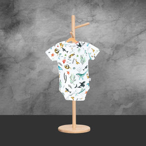 Emotion & Kids Under the Sea Organic Cotton Short Sleeve Bodysuit - Tastebuds
