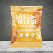 Food to Nourish Lemon Shortbread Protein with Collagen Cookie 60g