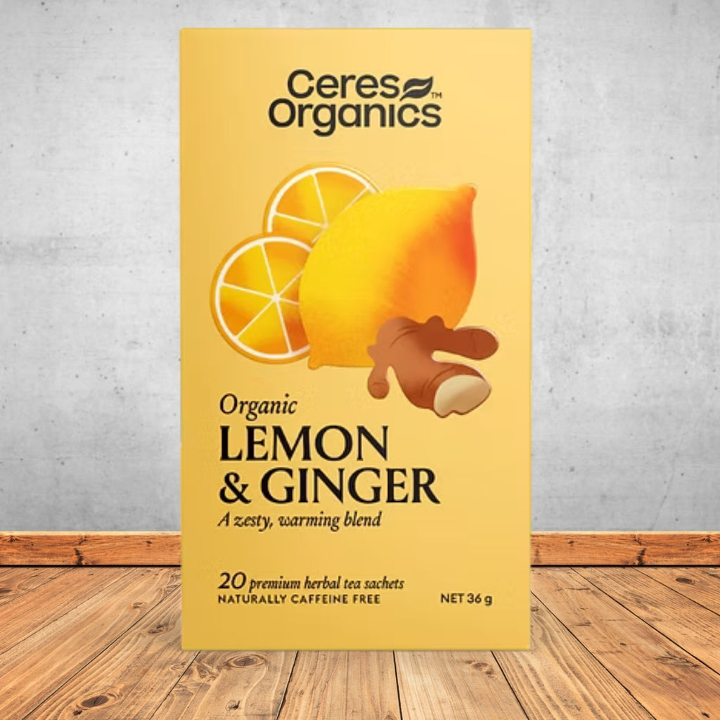 Ceres Organic Lemon & Ginger Herbal Tea 20pk