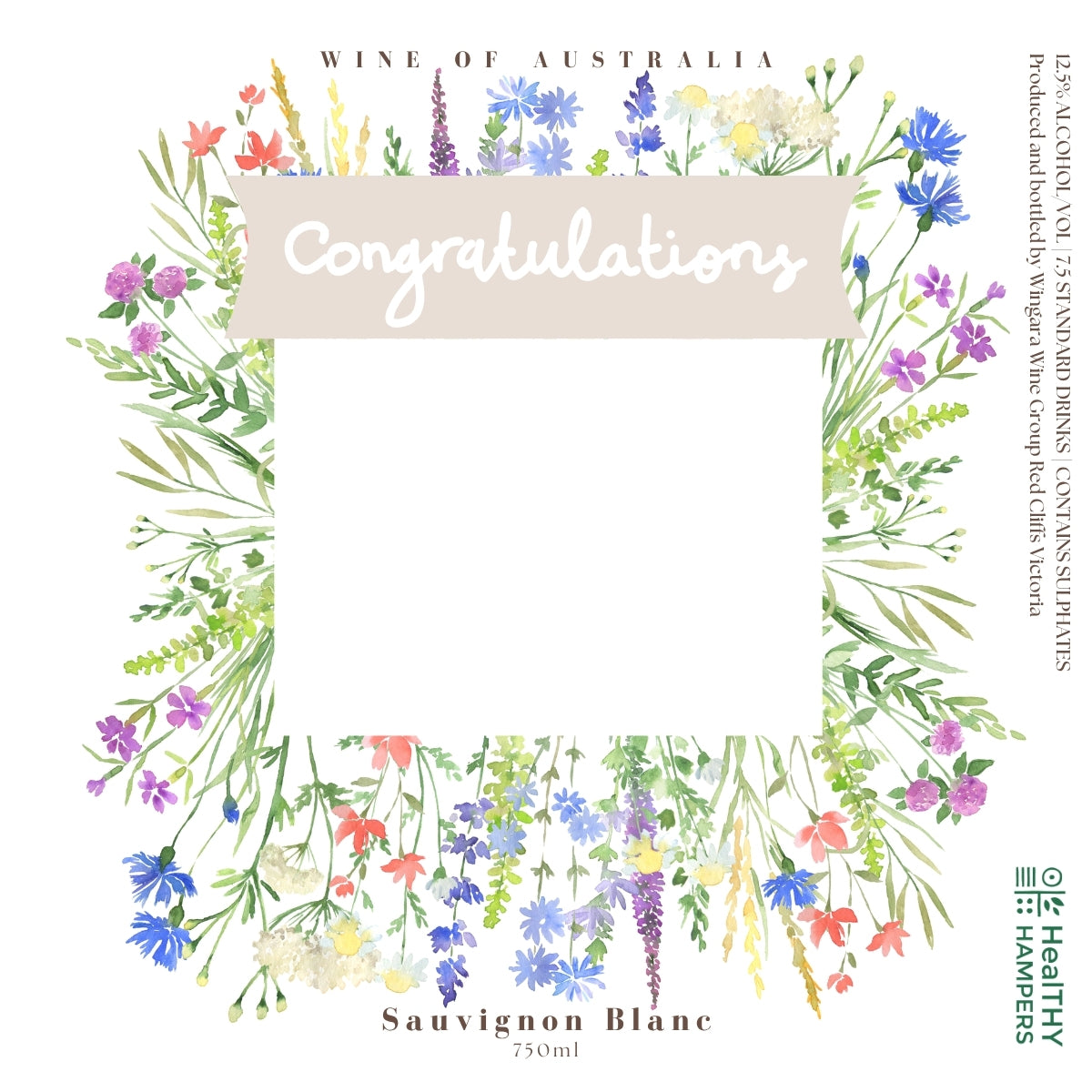 Congratulations Sauvignon Blanc Wine Label