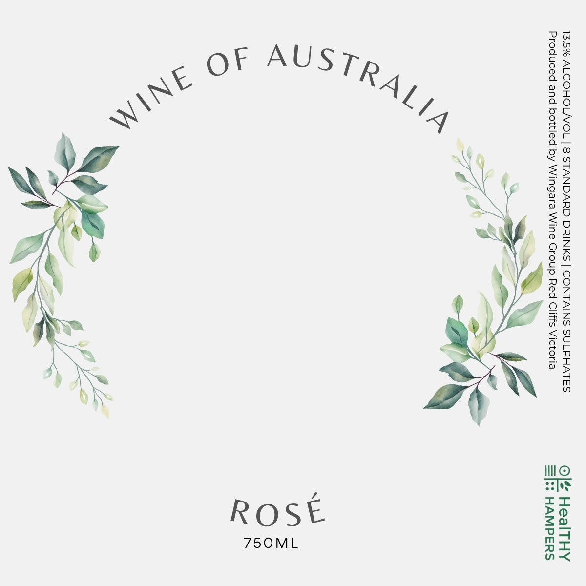 Happy Anniversary Rose Wine Label