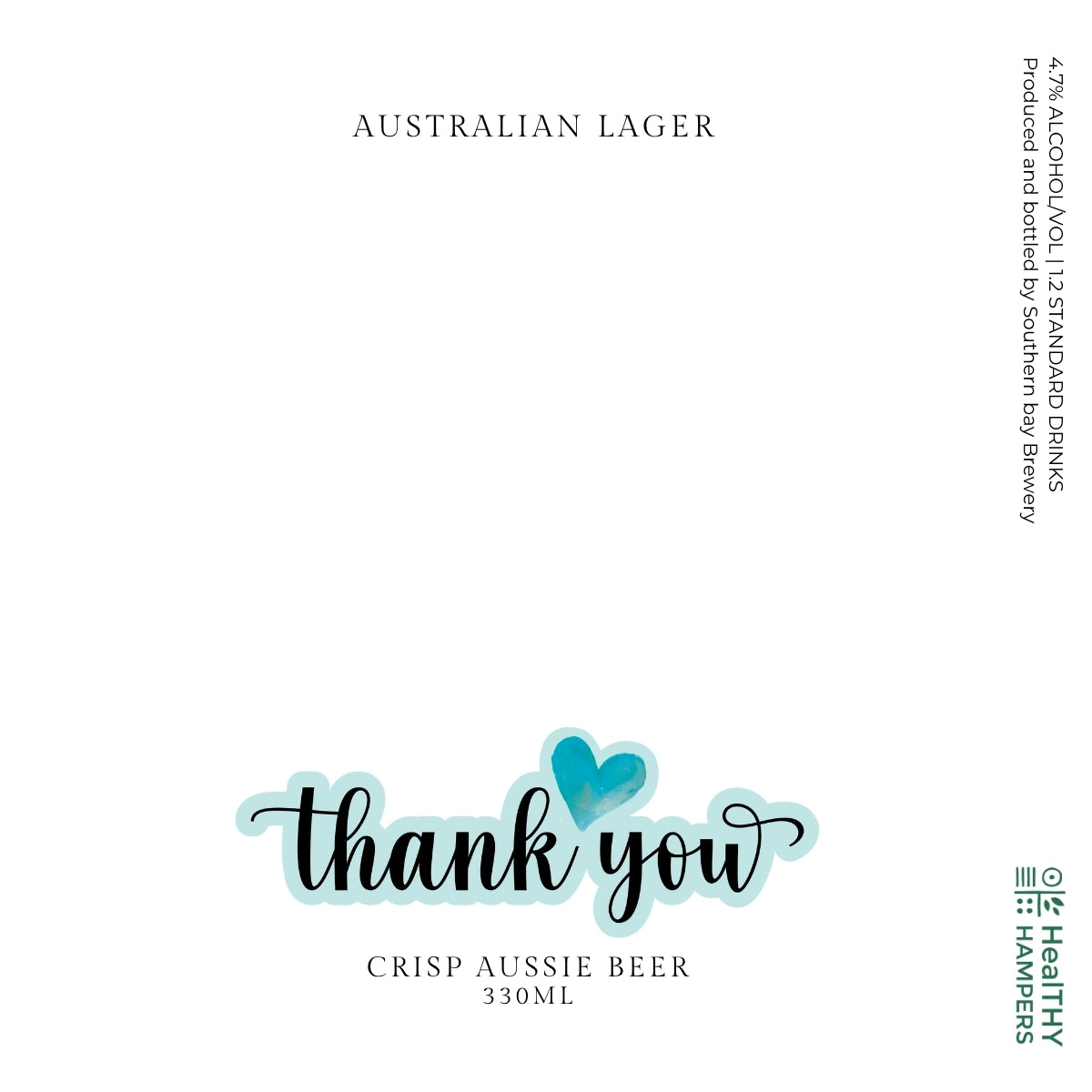 Thank You Beer Label