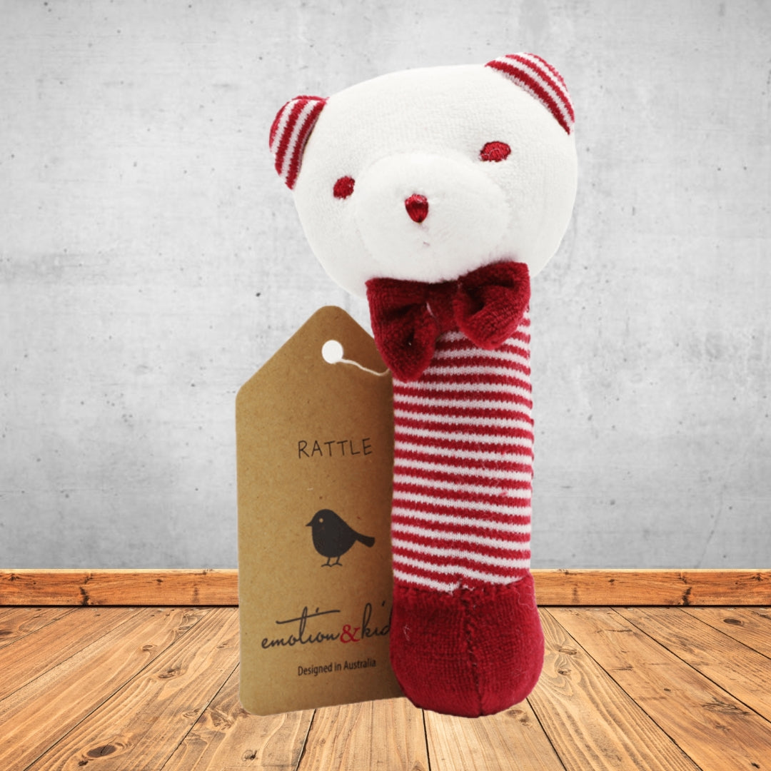 Emotion & Kids Red Bear Rattle