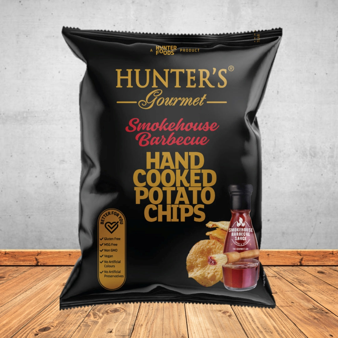 Hunter's Gourmet Hand Cooked Smokehouse Barbecue Potato Chips 125g