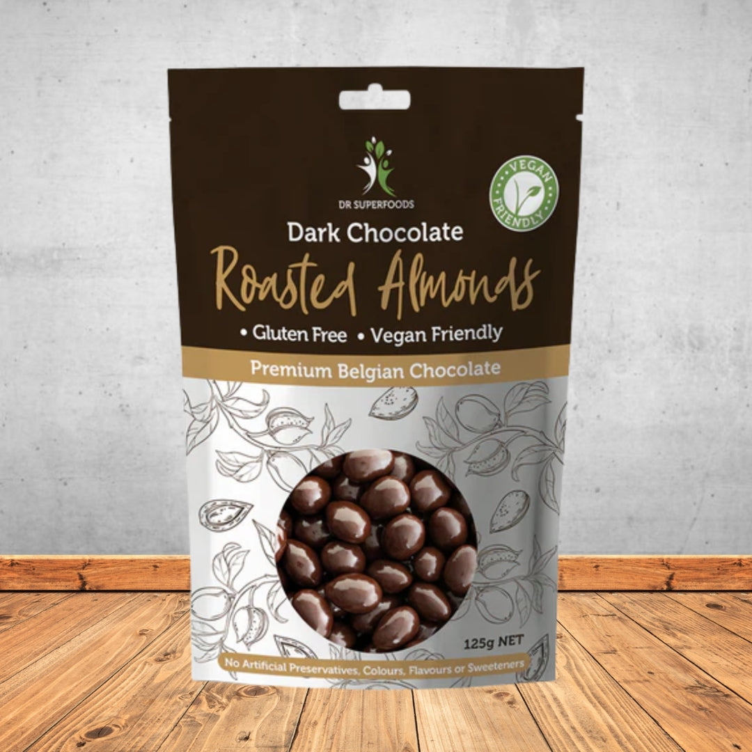 Dr Superfoods Roasted Almonds in Dark Chocolate 125g