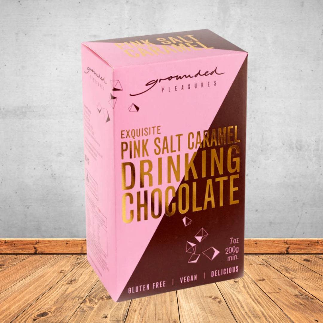 Grounded Pleasures Pink Salt Caramel Drinking Chocolate 50g