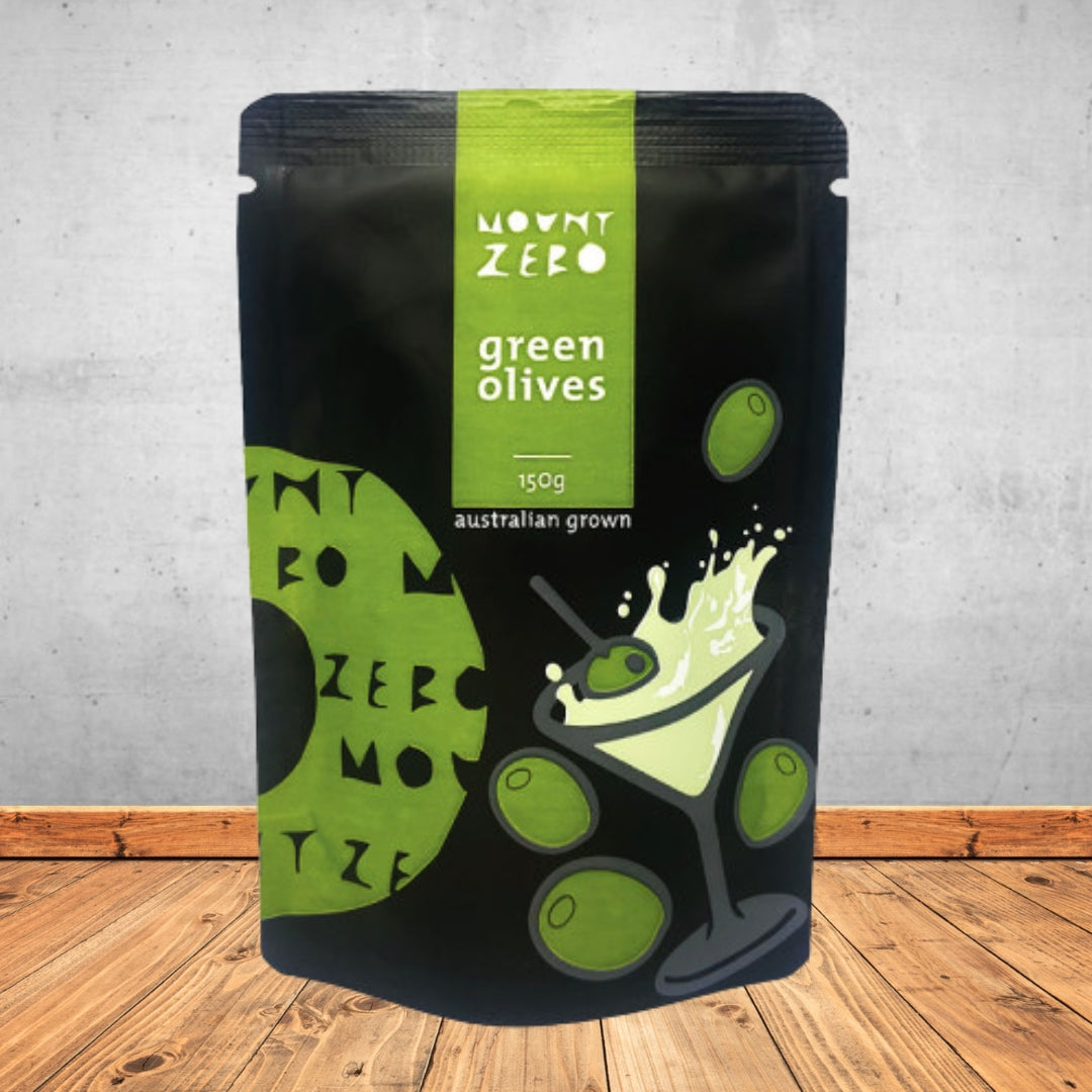 MOUNT ZERO OLIVES GREEN OLIVES IN BRINE 150G