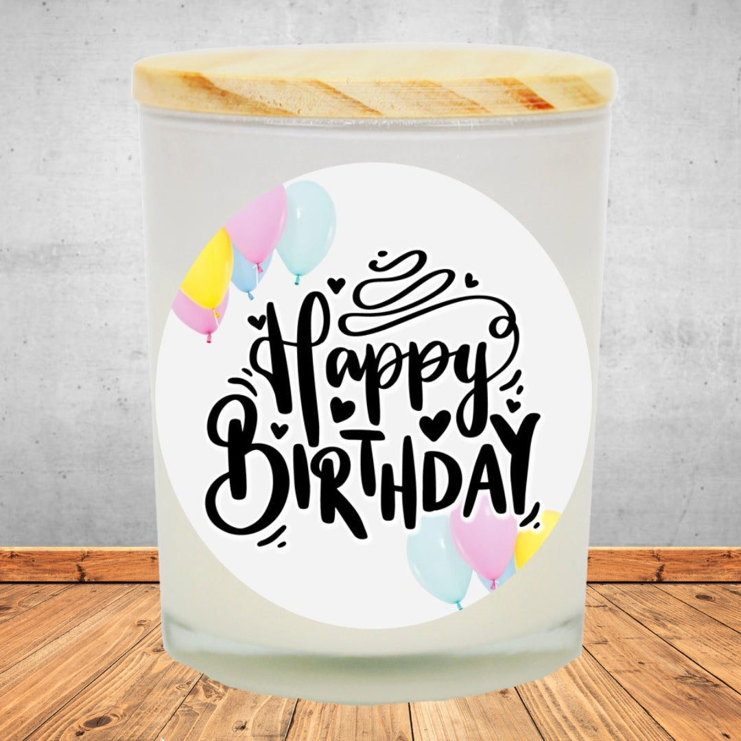 Happy Birthday Balloons Soy Candle