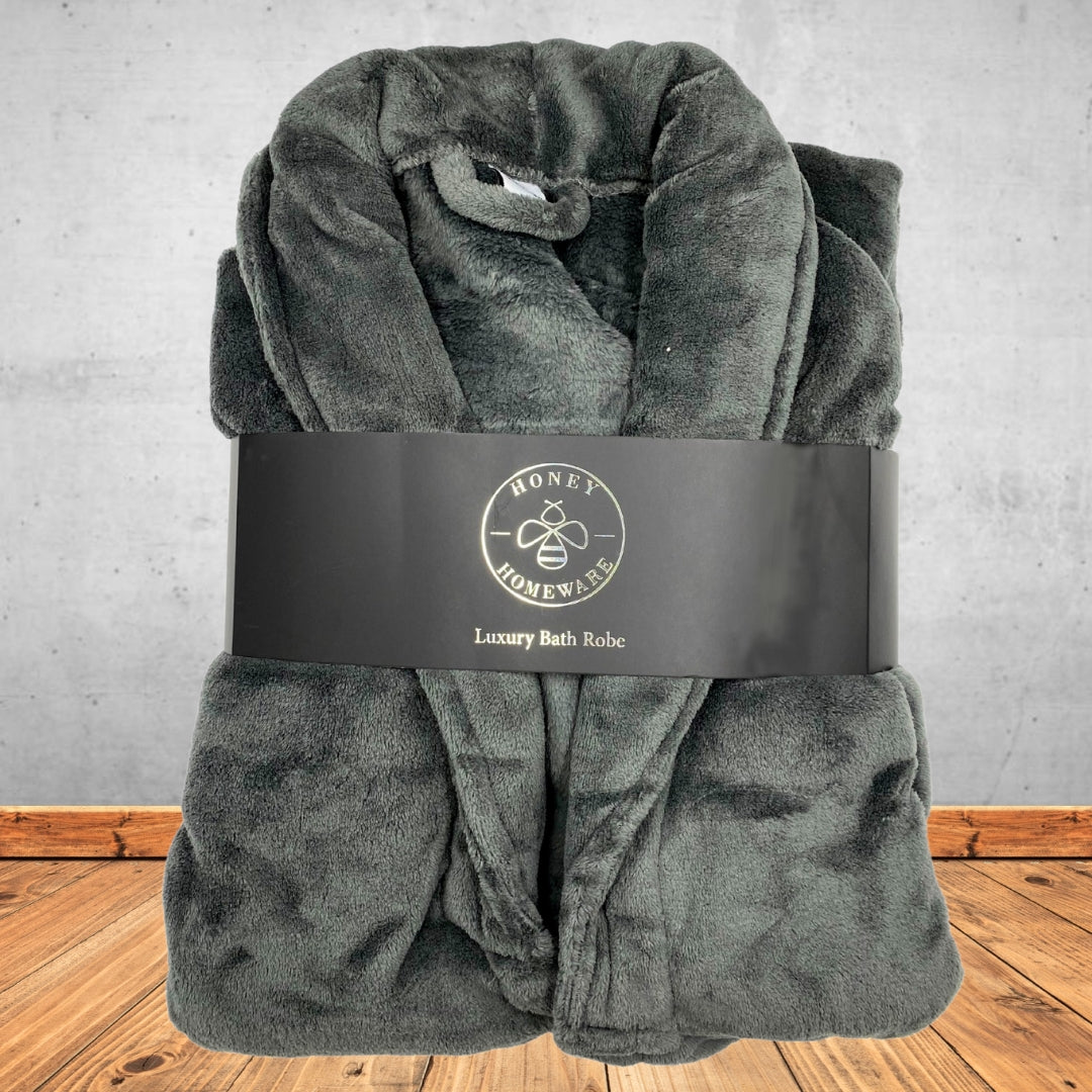 Honey Homeware Luxury Grey Bathrobe