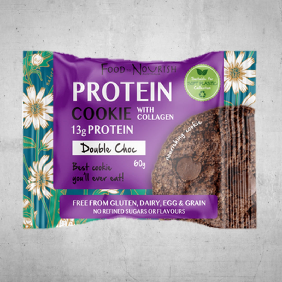 FOOD TO NOURISH CHOC CHIP PROTEIN WITH COLLAGEN COOKIE 60G