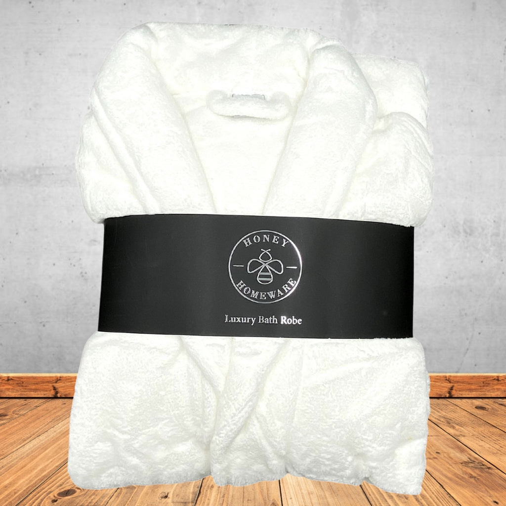Honey Homeware Luxury White Bathrobe