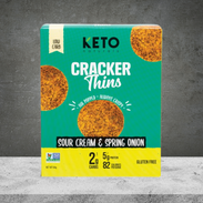 Keto Naturals Sour Cream & Chives Cracker Thins 64g