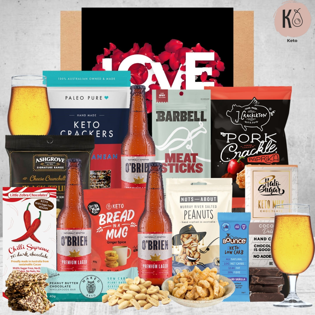 Keto Beer & Cider Valentines Hamper 3 O'Brien Gluten Free Beers 330ml