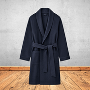 Men's Long Waffle Blue Robe