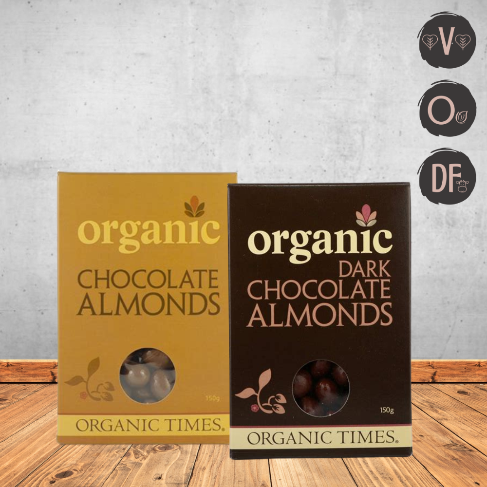 Organic Times Chocolate Coated Almonds 150g (V | O | DF)