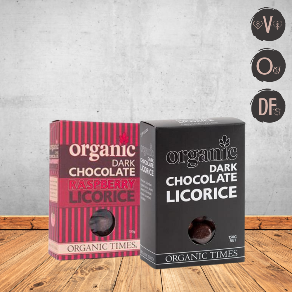Organic Times Chocolate Coated Licorice 150g (V | O | DF)