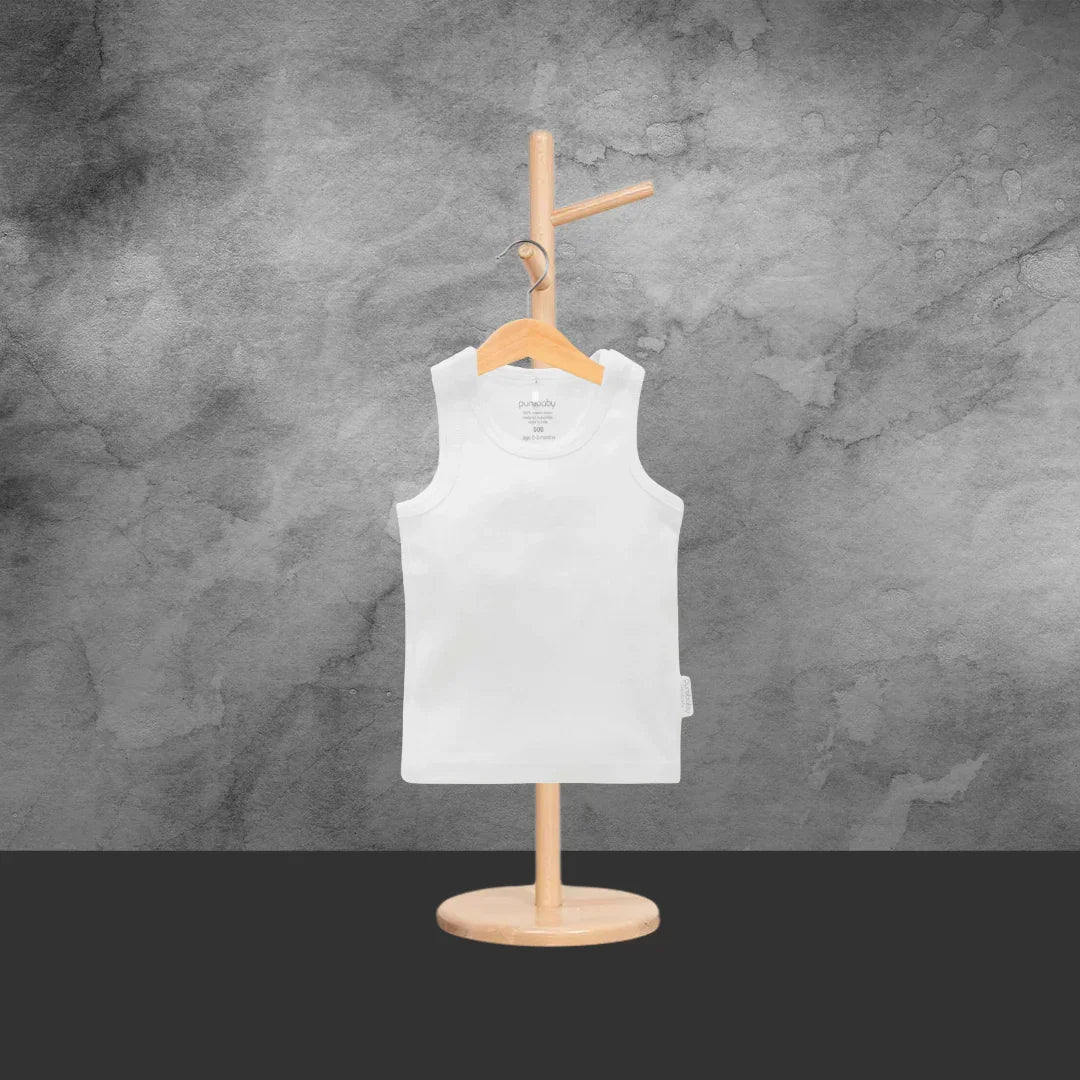 Pure Baby Newborn Ribbed Singlet - Tastebuds