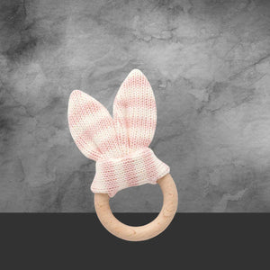 Pure Baby Rose Rabbit Ear Teether - Tastebuds