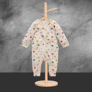 Pure Baby Veg Soup Printed Zip Grow Suit - Tastebuds