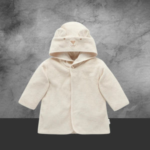 Pure Baby Wheat Melange Bear Hooded Batherobe - Tastebuds