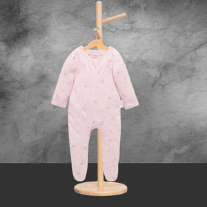 Pure Baby Zip Growsuit And Headband Set Pale Pink Blossom - Tastebuds