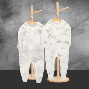 Pure Baby penguin print grow suit 2 pack - Tastebuds