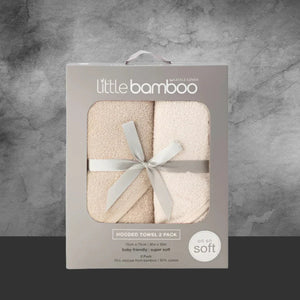 TLLC Little Bamboo Hooded Towel 2Pk - Iced Coffee - Tastebuds