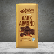 WHITTAKERS BLOCK CHOC 62% DARK ALMOND 200G