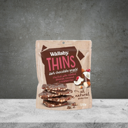 Wallaby Thins Almond Coconut Cranberry Dark Chocolate 130g