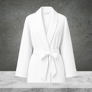 Women's Waffle Knit Robe - White