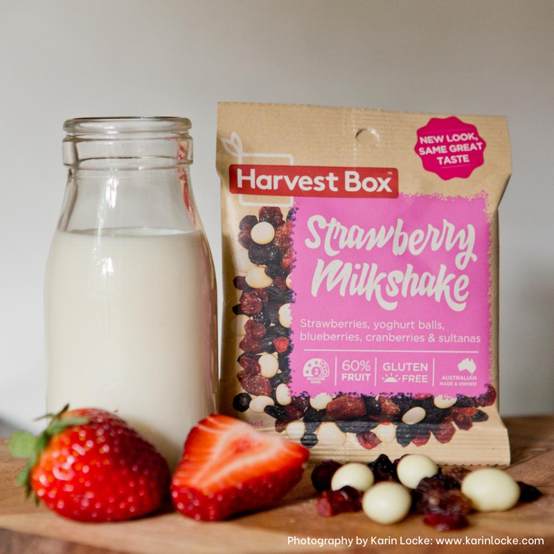 Harvest Box Strawberry Milkshake Snack Pack 45g