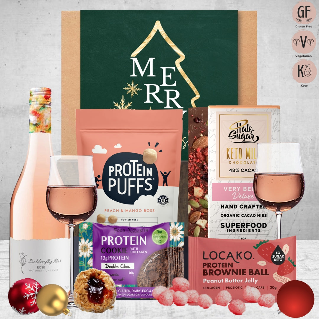 Keto Rose Wine Christmas Hamper for Her