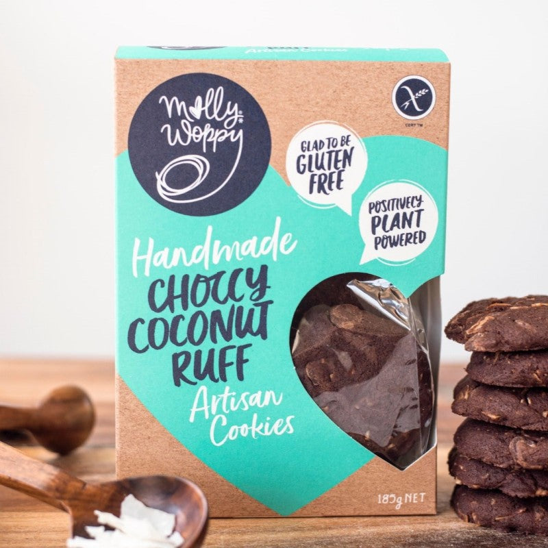 Molly Woppy Handmade Choccy Coconut Ruff Artisan Cookies 185g