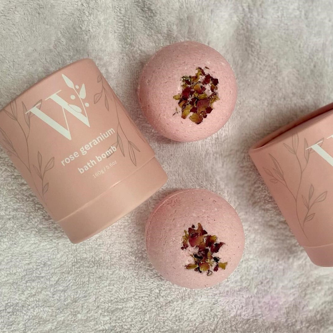 Wheelers Hill Soaps Rose & Geranium Bath Bomb